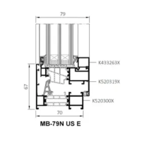 Aluprof aluminium ramen MB-79N US
