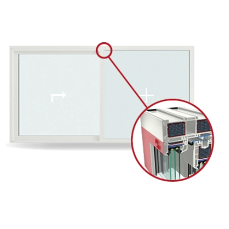 Designgerichte GEALAN S 9000 hefschuifdeur met groter glasaandeel en slank kozijnprofiel