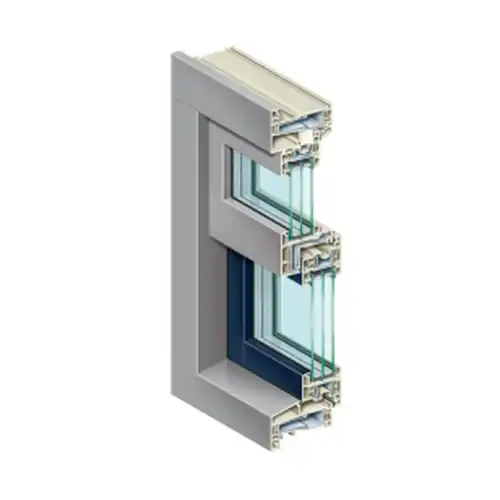 Profielafbeelding van het Kömmerling K-VISION Cube-City kunststof kozijn met historische uitstraling en moderne draaivalconstructie