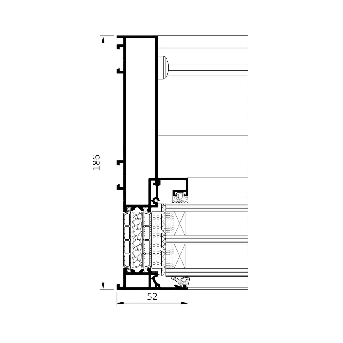 Aluprof aluminium schuifdeur MB-82HS