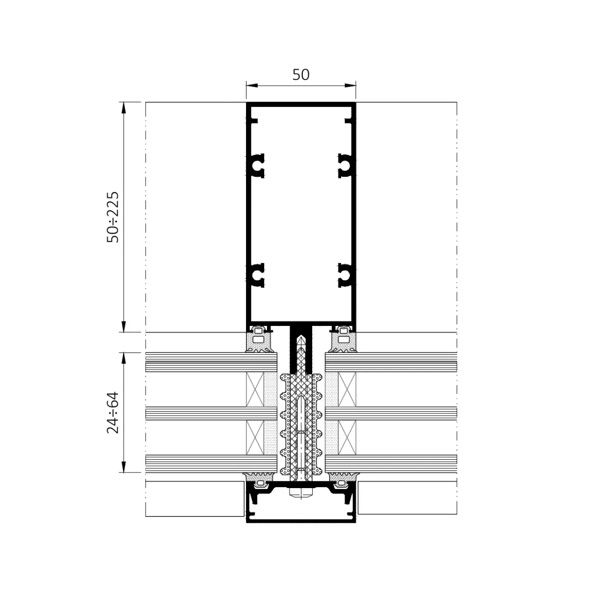 Aluprof aluminium vliesgevels MB-MM50N