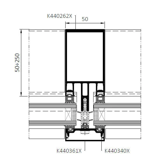 Aluprof aluminium vliesgevels MB-MT50N