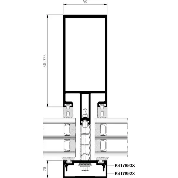 Aluprof aluminium vliesgevels MB-SR50N