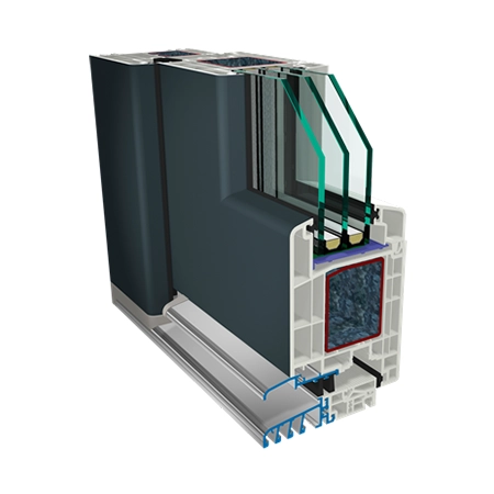 Klassieke voordeur GEALAN S 9000 met vijfkamertechnologie en gepersonaliseerd design